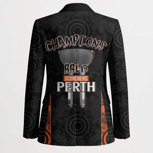 Cricket Australia Perth Champions 2026 Blazer Black Aboriginal Dot Art