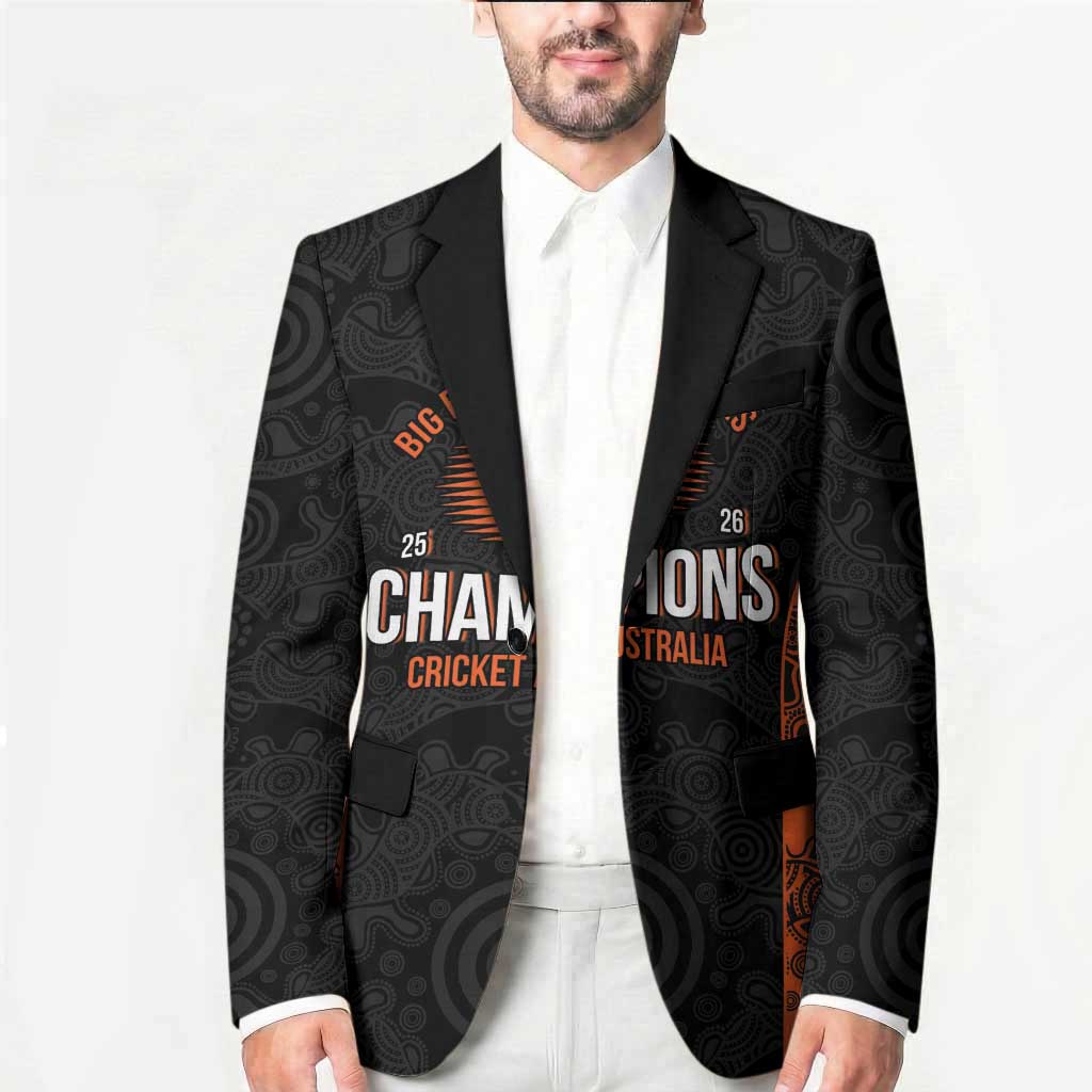 Cricket Australia Perth Champions 2026 Blazer Black Aboriginal Dot Art