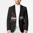 Cricket Australia Perth Champions 2026 Blazer Black Aboriginal Dot Art