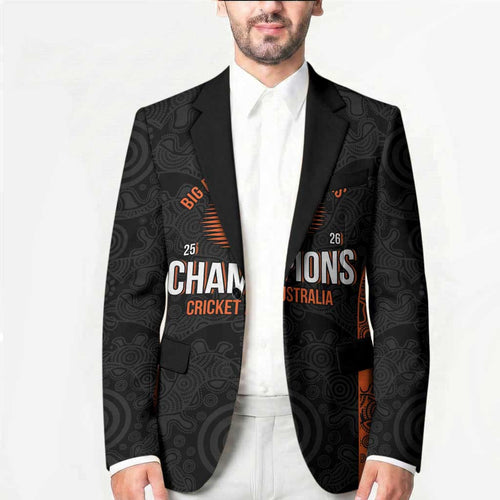 Cricket Australia Perth Champions 2026 Blazer Black Aboriginal Dot Art