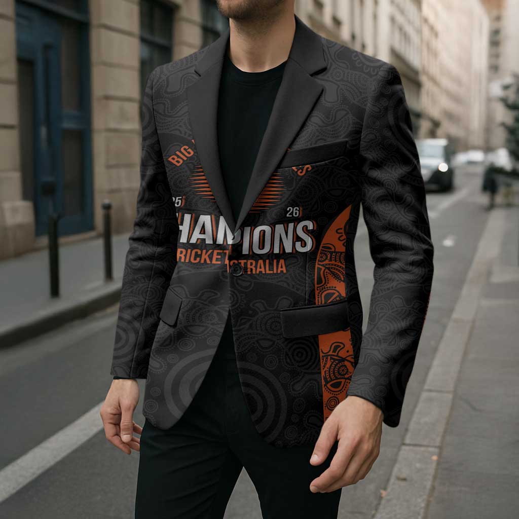 Cricket Australia Perth Champions 2026 Blazer Black Aboriginal Dot Art
