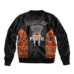Cricket Australia Perth Champions 2026 Bomber Jacket Black Aboriginal Dot Art