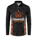 Cricket Australia Perth Champions 2026 Button Sweatshirt Black Aboriginal Dot Art