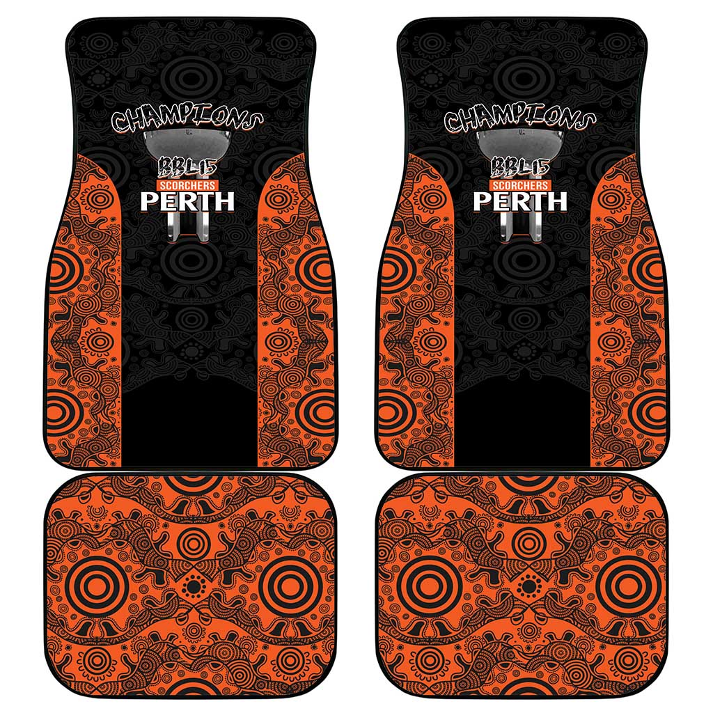 Cricket Australia Perth Champions 2026 Car Mats Black Aboriginal Dot Art