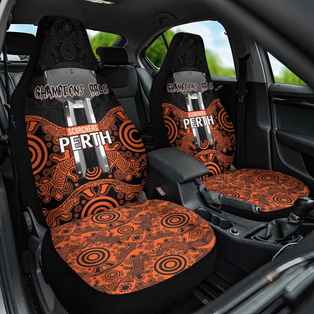 Cricket Australia Perth Champions 2026 Car Seat Cover Black Aboriginal Dot Art
