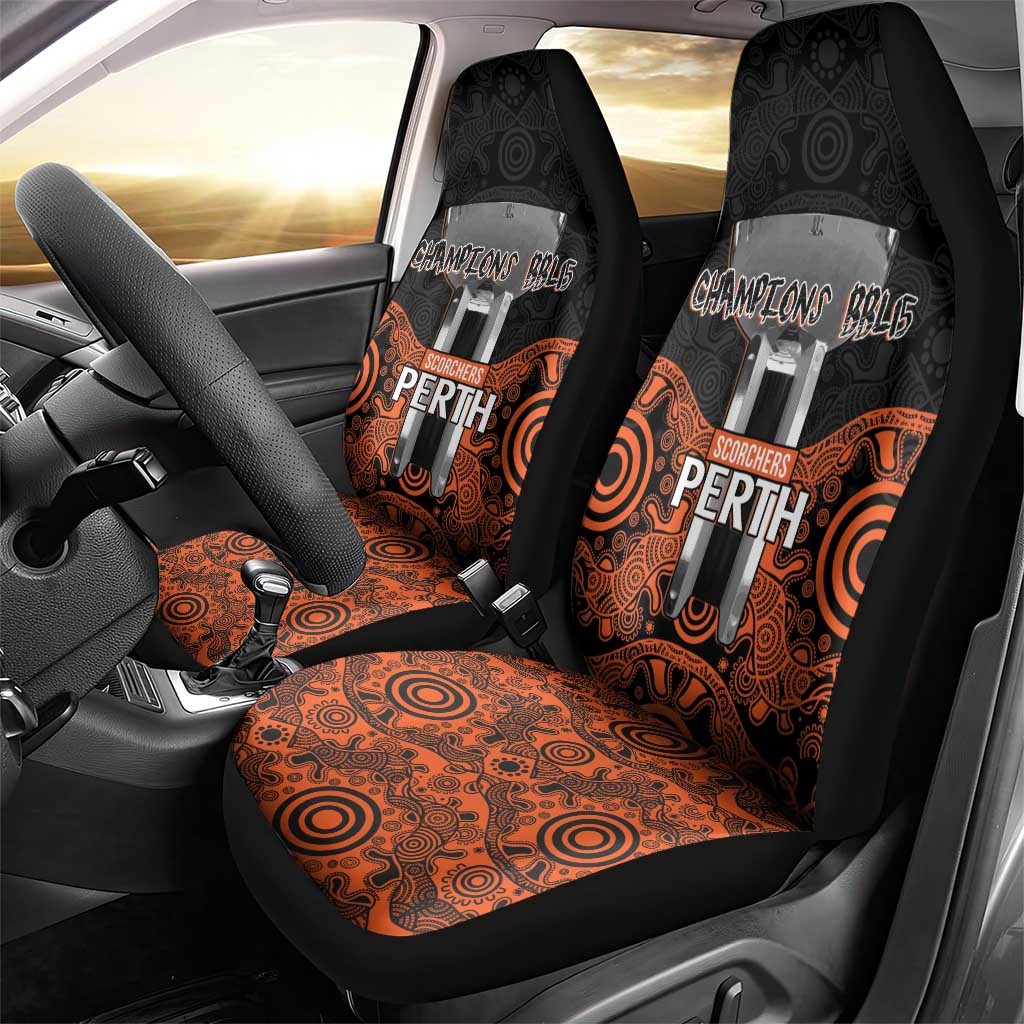 Cricket Australia Perth Champions 2026 Car Seat Cover Black Aboriginal Dot Art