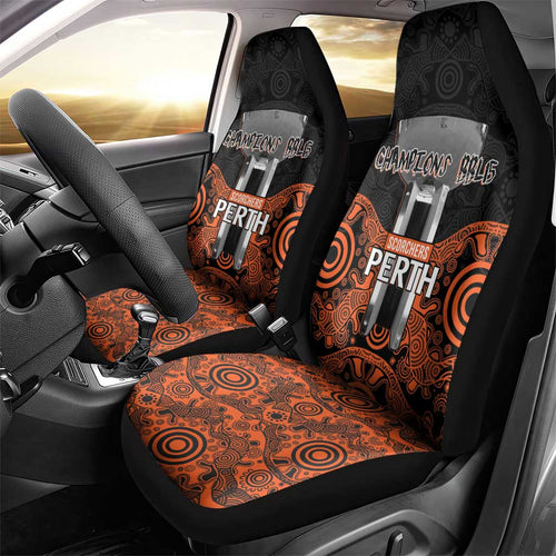 Cricket Australia Perth Champions 2026 Car Seat Cover Black Aboriginal Dot Art