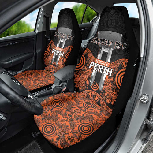 Cricket Australia Perth Champions 2026 Car Seat Cover Black Aboriginal Dot Art