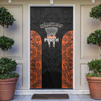 Cricket Australia Perth Champions 2026 Door Cover Black Aboriginal Dot Art