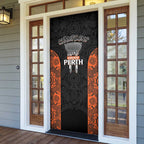 Cricket Australia Perth Champions 2026 Door Cover Black Aboriginal Dot Art