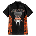 Cricket Australia Perth Champions 2026 Family Matching Mermaid Dress and Hawaiian Shirt Black Aboriginal Dot Art