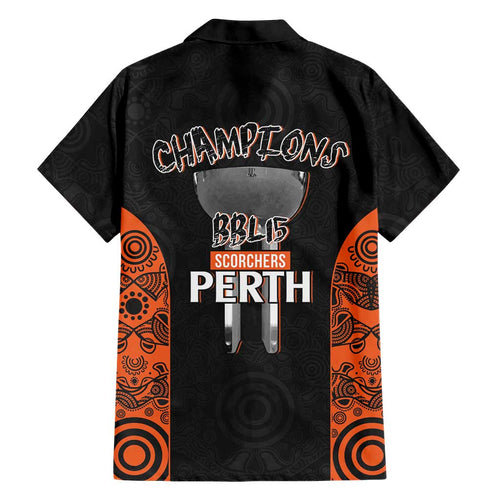 Cricket Australia Perth Champions 2026 Family Matching Puletasi and Hawaiian Shirt Black Aboriginal Dot Art