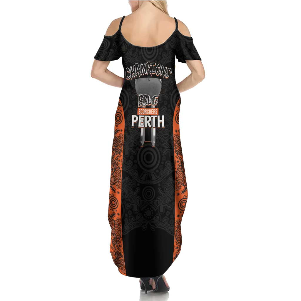 Cricket Australia Perth Champions 2026 Family Matching Summer Maxi Dress and Hawaiian Shirt Black Aboriginal Dot Art