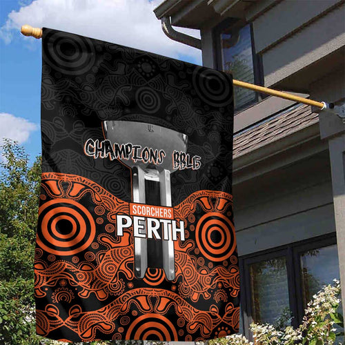 Cricket Australia Perth Champions 2026 Garden Flag Black Aboriginal Dot Art