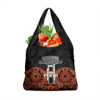 Cricket Australia Perth Champions 2026 Grocery Bag Black Aboriginal Dot Art