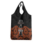 Cricket Australia Perth Champions 2026 Grocery Bag Black Aboriginal Dot Art