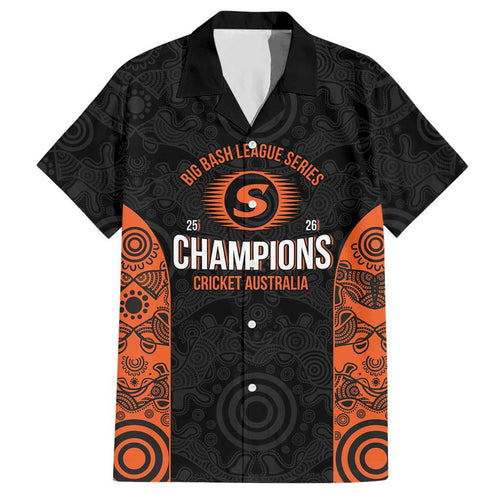 Cricket Australia Perth Champions 2026 Hawaiian Shirt Black Aboriginal Dot Art