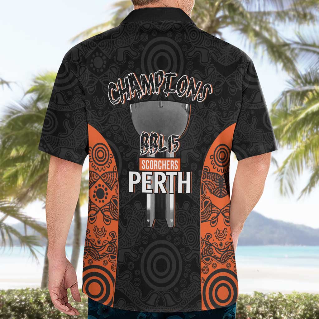 Cricket Australia Perth Champions 2026 Hawaiian Shirt Black Aboriginal Dot Art