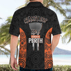 Cricket Australia Perth Champions 2026 Hawaiian Shirt Black Aboriginal Dot Art