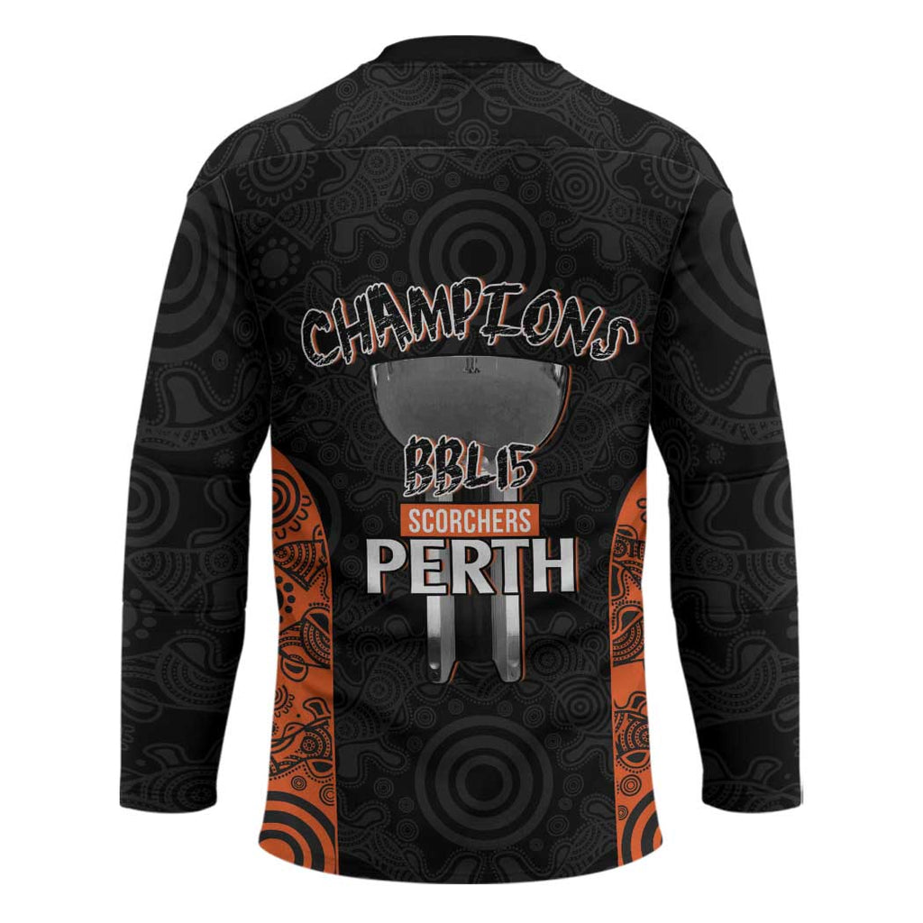 Cricket Australia Perth Champions 2026 Hockey Jersey Black Aboriginal Dot Art