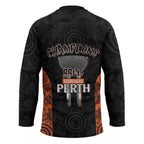 Cricket Australia Perth Champions 2026 Hockey Jersey Black Aboriginal Dot Art