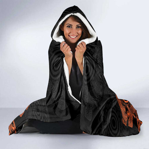 Cricket Australia Perth Champions 2026 Hooded Blanket Black Aboriginal Dot Art