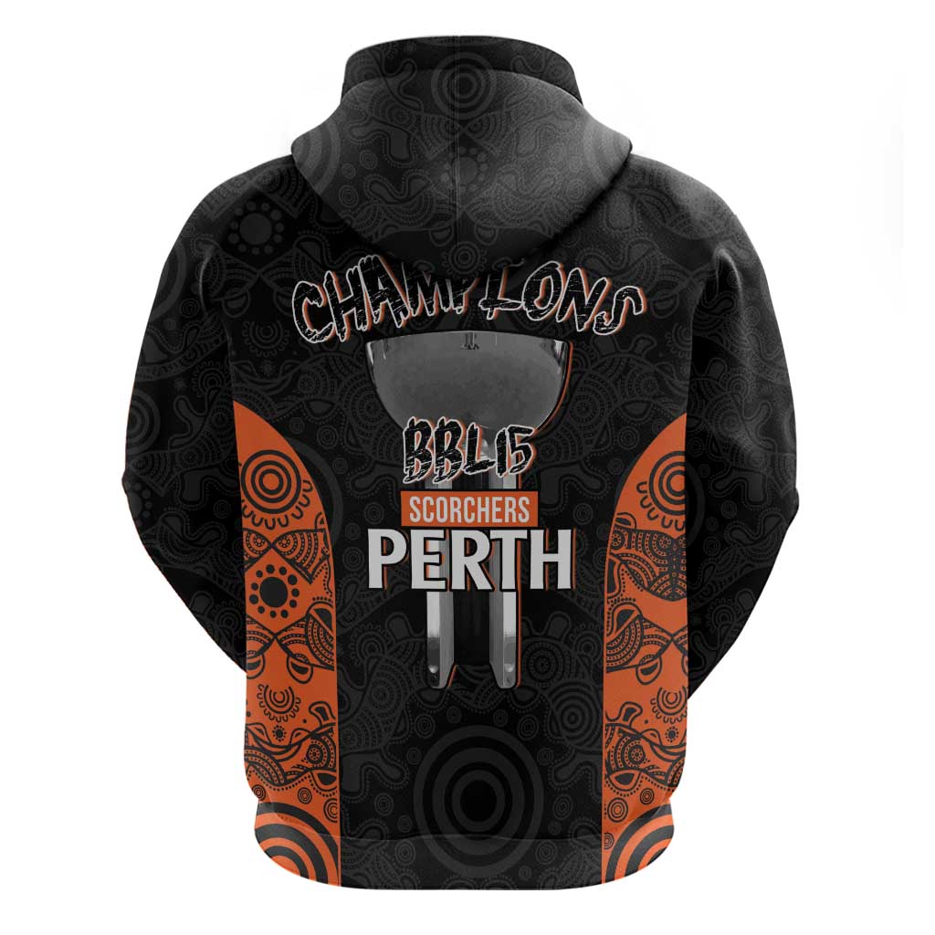 Cricket Australia Perth Champions 2026 Hoodie Black Aboriginal Dot Art