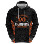 Cricket Australia Perth Champions 2026 Hoodie Black Aboriginal Dot Art