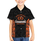 Cricket Australia Perth Champions 2026 Kid Hawaiian Shirt Black Aboriginal Dot Art