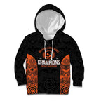 Cricket Australia Perth Champions 2026 Kid Hoodie Black Aboriginal Dot Art