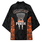 Cricket Australia Perth Champions 2026 Kimono Black Aboriginal Dot Art