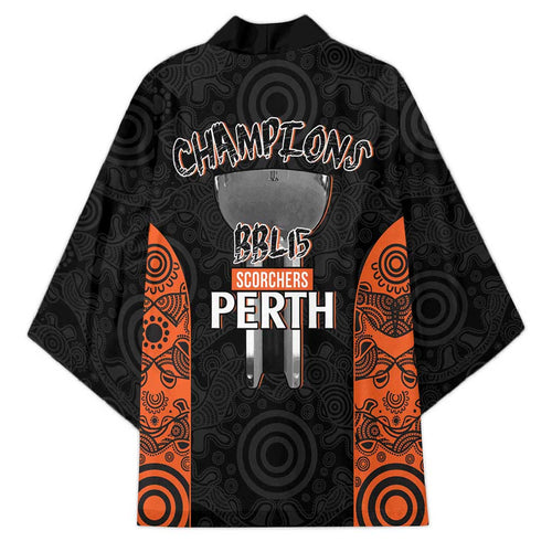 Cricket Australia Perth Champions 2026 Kimono Black Aboriginal Dot Art