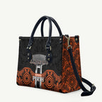 Cricket Australia Perth Champions 2026 Leather Bag Black Aboriginal Dot Art