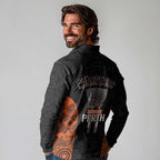 Cricket Australia Perth Champions 2026 Long Sleeve Polo Shirt Black Aboriginal Dot Art