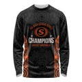 Cricket Australia Perth Champions 2026 Long Sleeve Shirt Black Aboriginal Dot Art