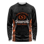 Cricket Australia Perth Champions 2026 Long Sleeve Shirt Black Aboriginal Dot Art
