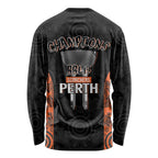 Cricket Australia Perth Champions 2026 Long Sleeve Shirt Black Aboriginal Dot Art