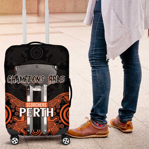 Cricket Australia Perth Champions 2026 Luggage Cover Black Aboriginal Dot Art
