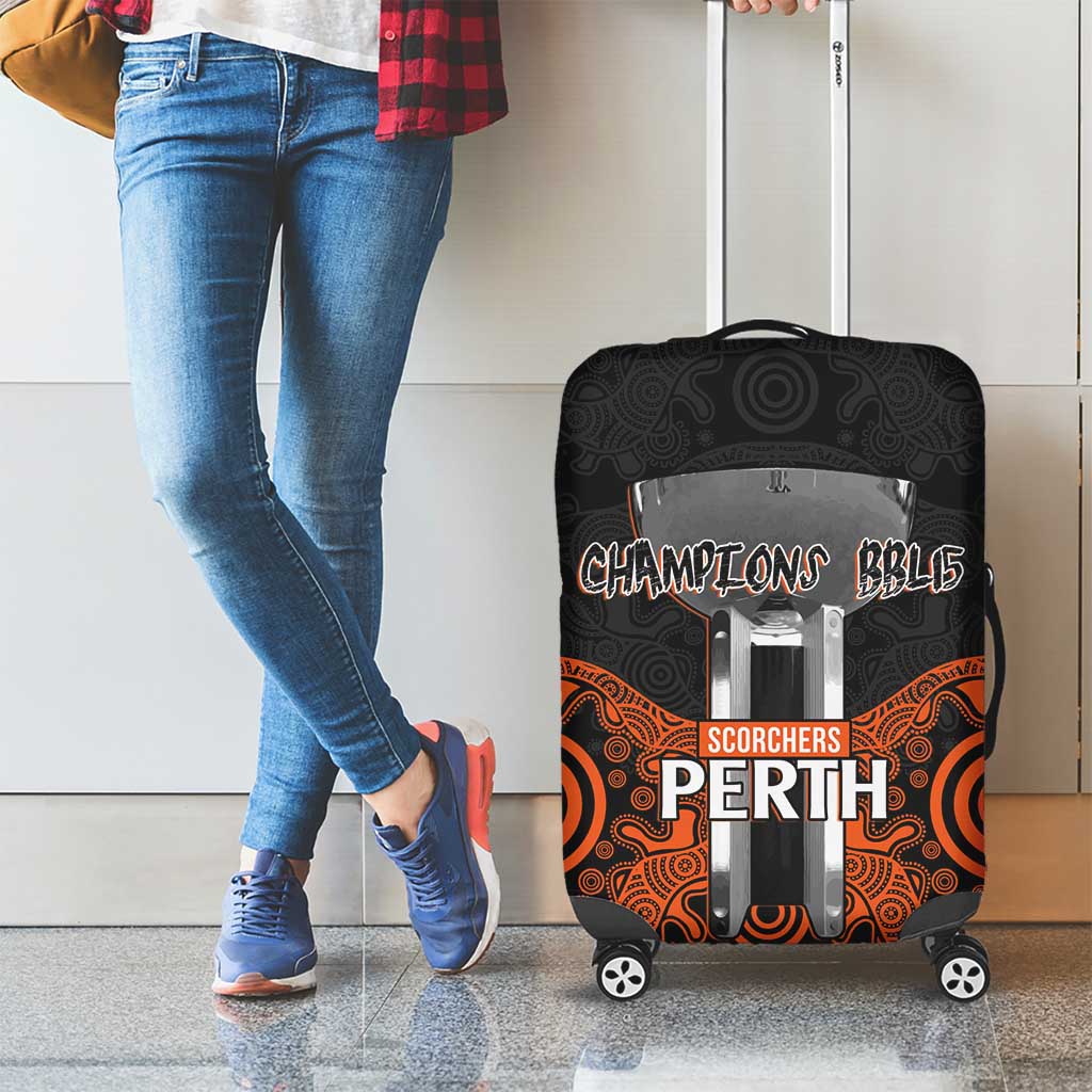 Cricket Australia Perth Champions 2026 Luggage Cover Black Aboriginal Dot Art