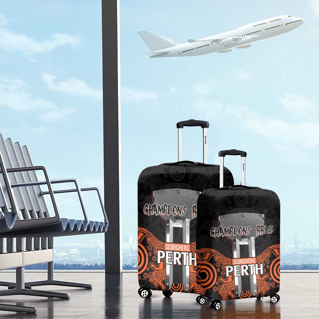 Cricket Australia Perth Champions 2026 Luggage Cover Black Aboriginal Dot Art