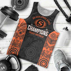 Cricket Australia Perth Champions 2026 Men Tank Top Black Aboriginal Dot Art