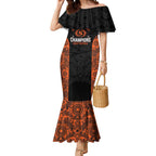Cricket Australia Perth Champions 2026 Mermaid Dress Black Aboriginal Dot Art