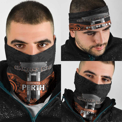 Cricket Australia Perth Champions 2026 Neck Gaiter Black Aboriginal Dot Art