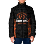 Cricket Australia Perth Champions 2026 Padded Jacket Black Aboriginal Dot Art