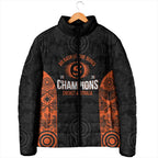 Cricket Australia Perth Champions 2026 Padded Jacket Black Aboriginal Dot Art
