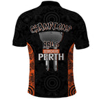 Cricket Australia Perth Champions 2026 Polo Shirt Black Aboriginal Dot Art