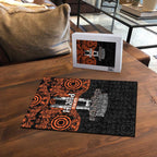 Cricket Australia Perth Champions 2026 Puzzle Black Aboriginal Dot Art