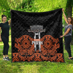 Cricket Australia Perth Champions 2026 Quilt Black Aboriginal Dot Art