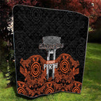 Cricket Australia Perth Champions 2026 Quilt Black Aboriginal Dot Art