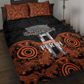 Cricket Australia Perth Champions 2026 Quilt Bed Set Black Aboriginal Dot Art